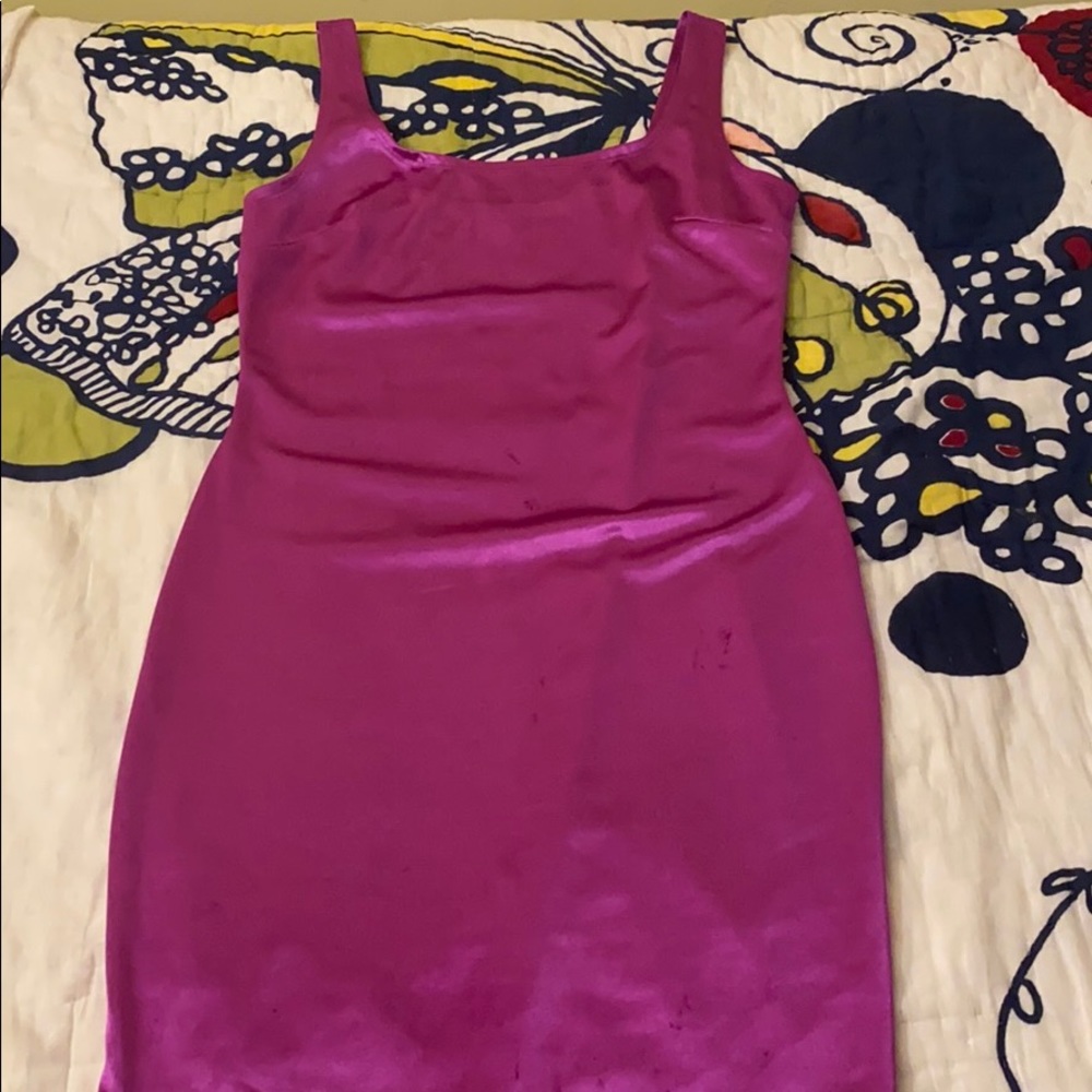 a purple dress